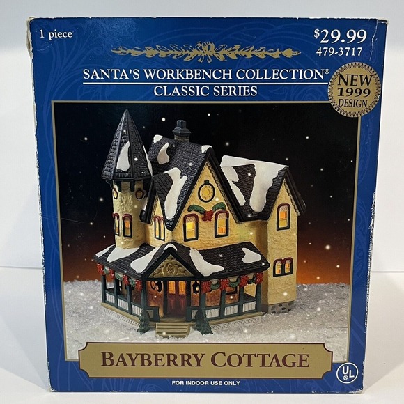 Vintage Santa's Workbench 1999 Bayberry Cottage Classic Series Christmas Village - Picture 7 of 10